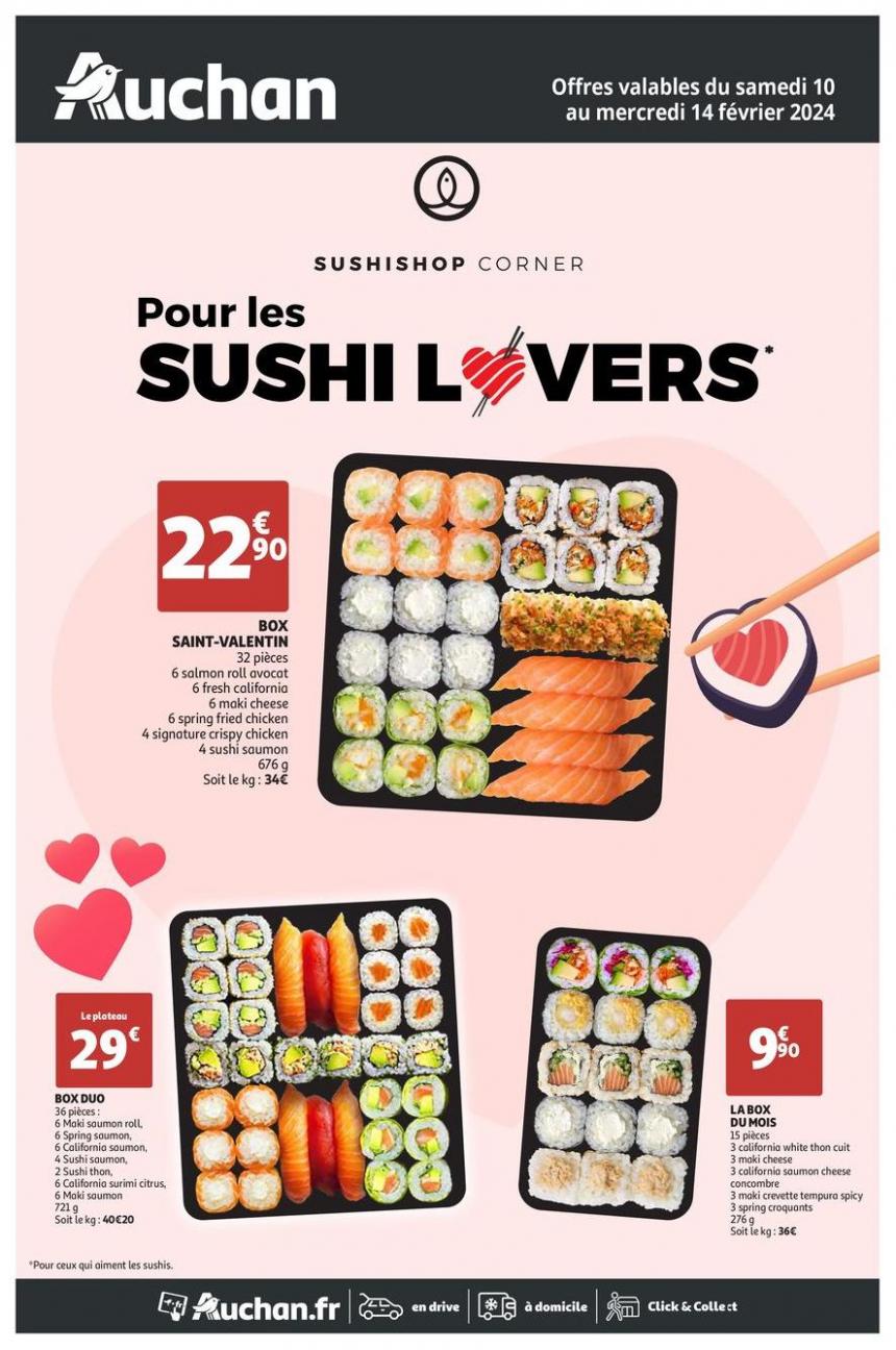 Sushishop Corner Pour Les Sushi Lovers. Auchan (2024-02-14-2024-02-14)