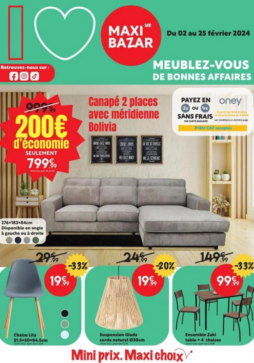 Meublez-Vous De Bonnes Affaires. Maxi Bazar (2024-02-25-2024-02-25)