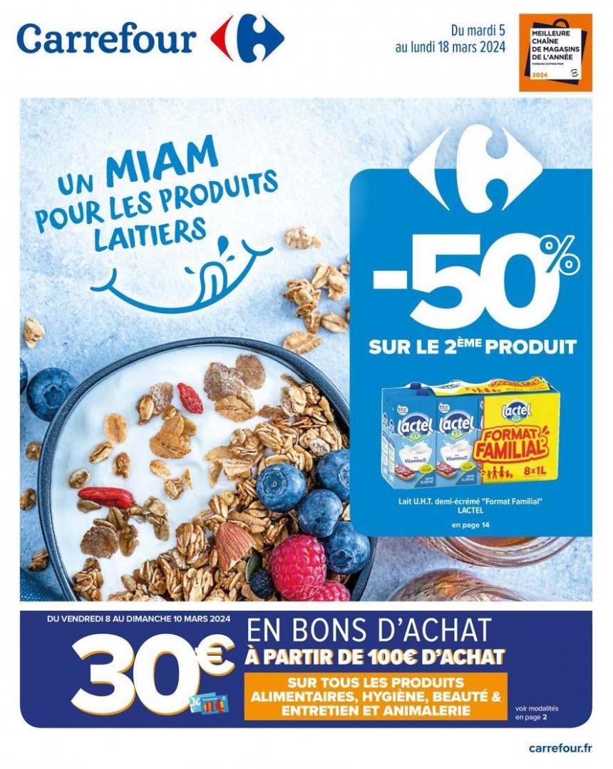 Un Miam Pour Les Produits Laitiers. Carrefour Contact (2024-03-18-2024-03-18)