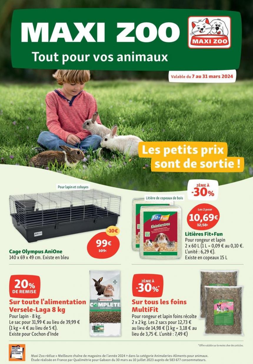 Maxi Zoo : Les Petits Prix Sont De Sortie !. Maxi Zoo (2024-03-31-2024-03-31)