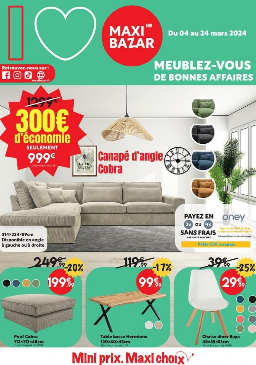 Meublez-Vous De Bonnes Affaires. Maxi Bazar (2024-03-24-2024-03-24)