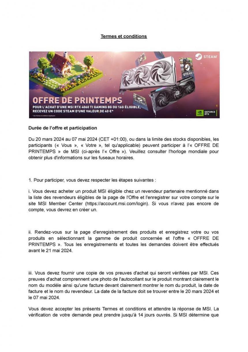 Une Carte Steam De 40€ Offert Avec Msi. LDLC (2024-05-07-2024-05-07)
