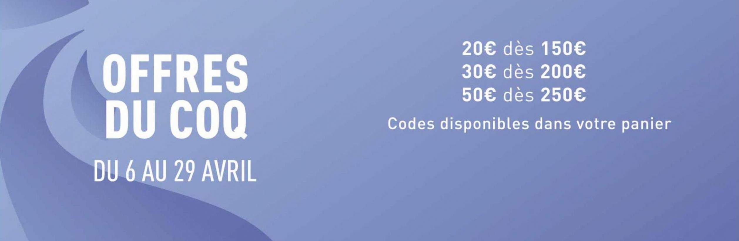 Offres Du Coq. Le Coq Sportif (2024-04-29-2024-04-29)