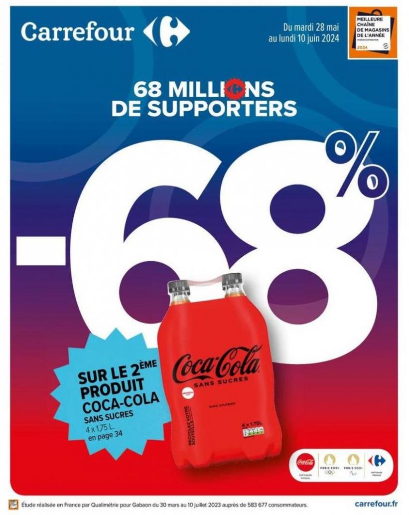 68 Millions De Supporters - 68%. Carrefour (2024-06-10-2024-06-10)