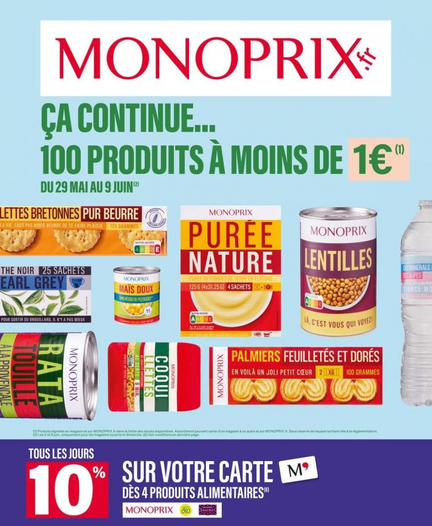 100 Produits À Moins De 1€. Monoprix (2024-06-09-2024-06-09)