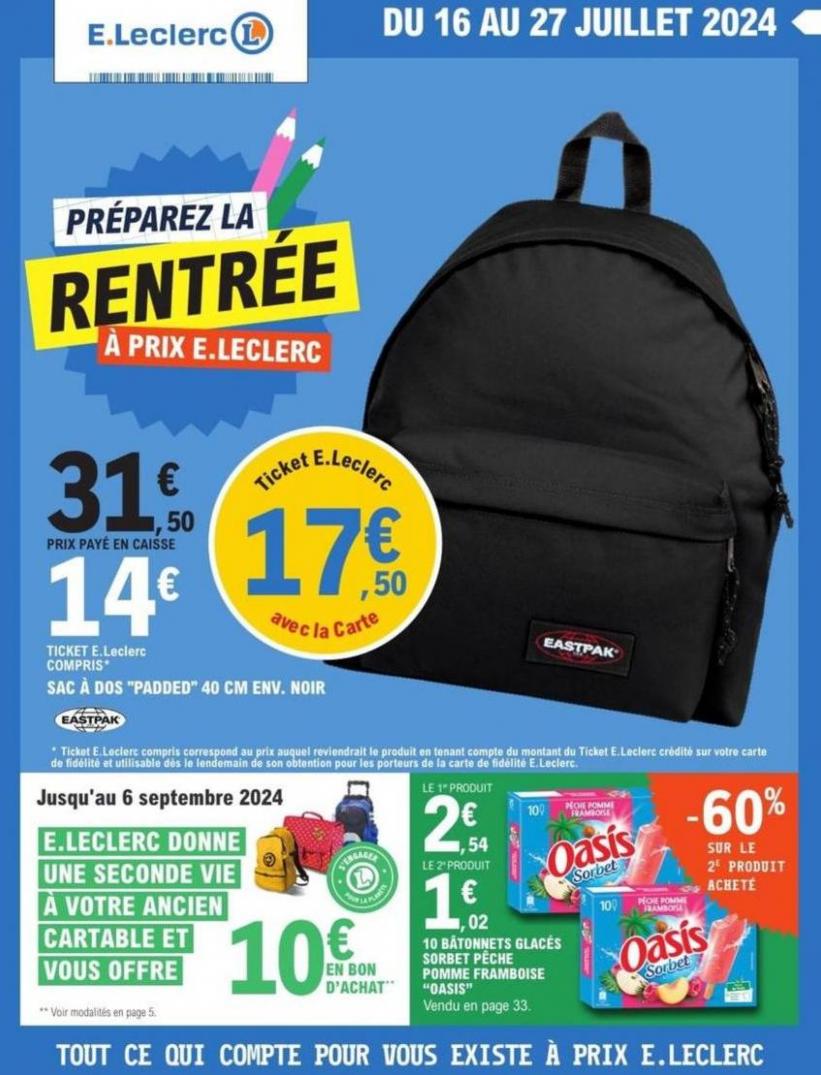 Préparez La Rentrée À Prix E.leclerc. E.Leclerc (2024-07-27-2024-07-27)