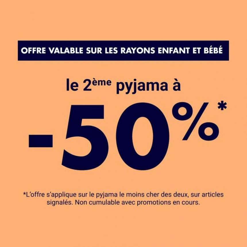 Le 2Ème Pyjama À -50%. Kiabi (2024-08-31-2024-08-31)