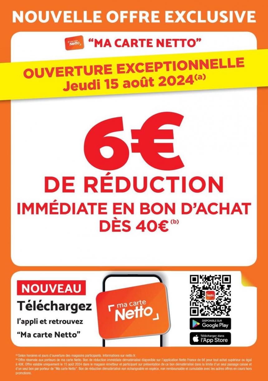 Ouverture Le 15 Août. Netto (2024-08-15-2024-08-15)