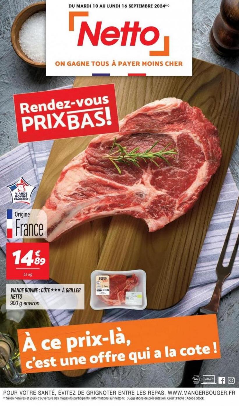 Semaine Prochaine : Rendez-Vous Prix Bas !. Netto (2024-09-16-2024-09-16)