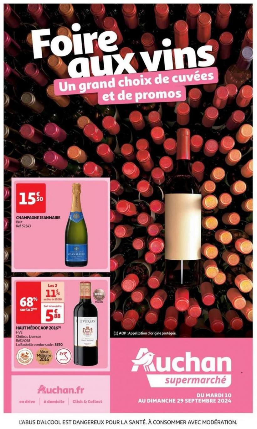 Foire Au Vins : Un Grand Choix De Cuvées. Auchan Supermarché (2024-09-29-2024-09-29)