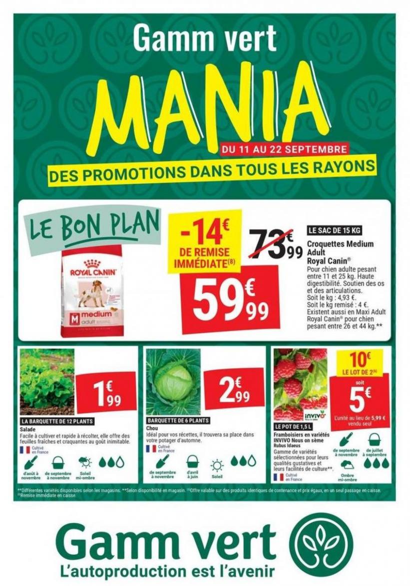 Mania Des Promotions Dans Tous Les Rayons. Gamm vert (2024-09-22-2024-09-22)