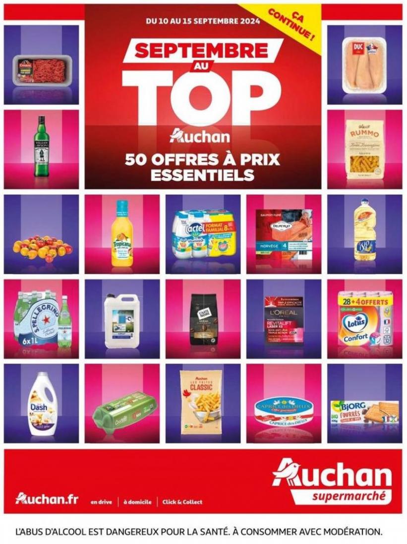 Les 50 Offres Essentielles, Ça Continue !. Auchan Supermarché (2024-09-15-2024-09-15)