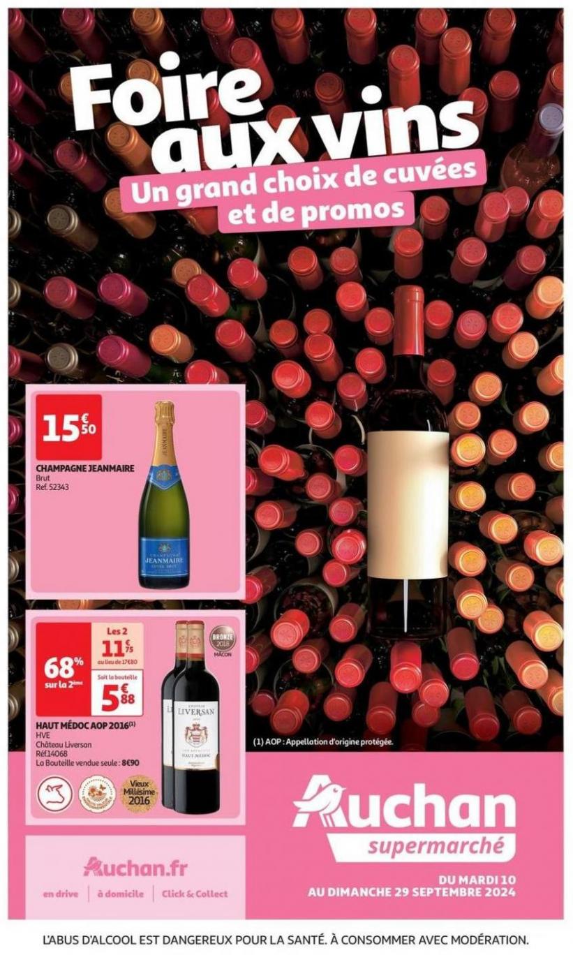 Foire Au Vins : Un Grand Choix De Cuvées. Auchan Supermarché (2024-09-29-2024-09-29)