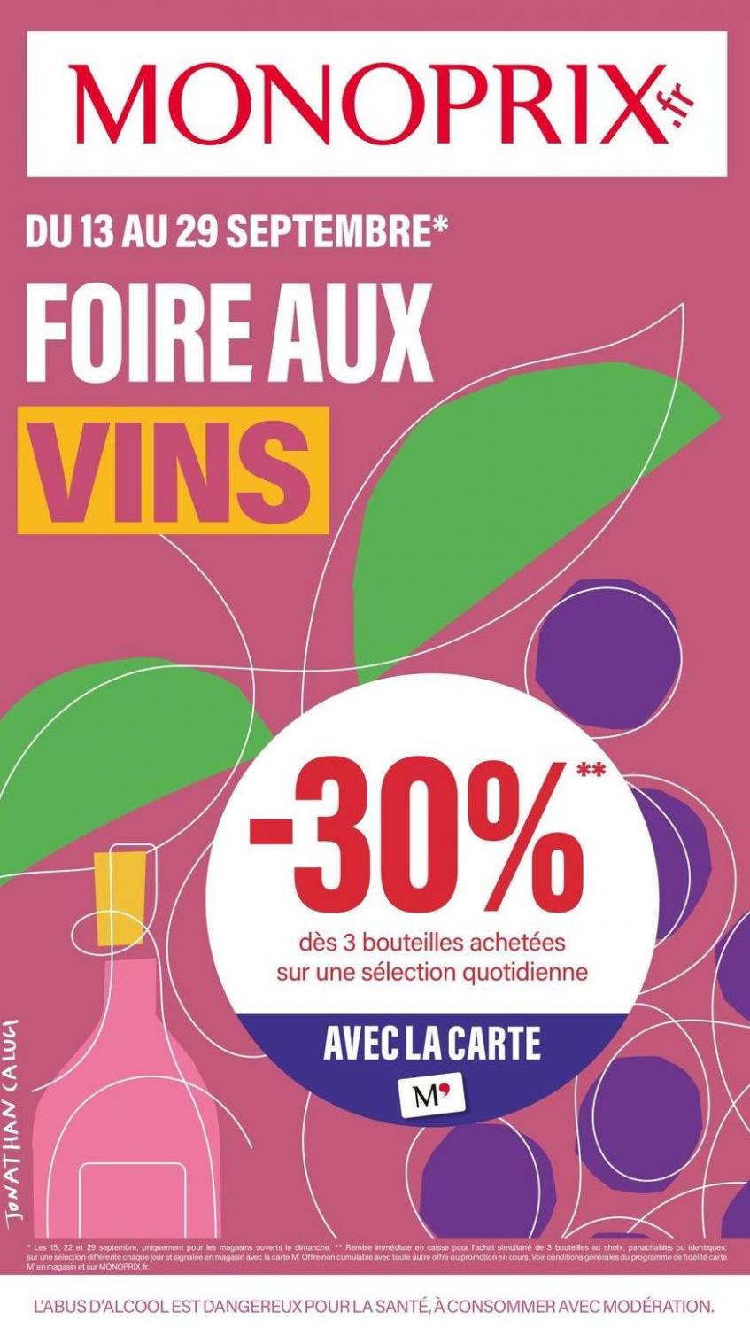 Guide De La Foire Aux Vins. Monoprix (2024-09-29-2024-09-29)