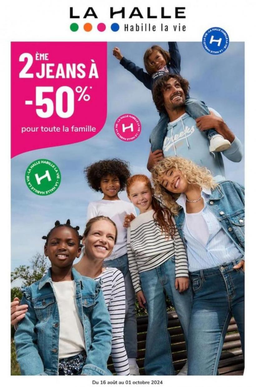 2Ème Jeans À -50% Por Toute La Famille. La Halle (2024-10-01-2024-10-01)